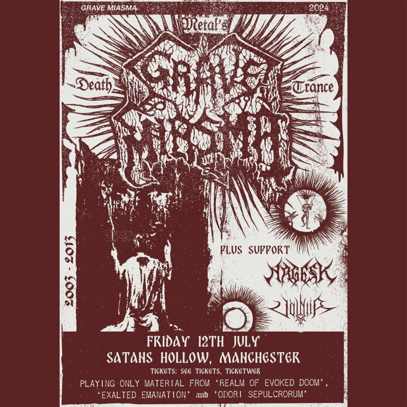 grave miasma live in manchester 2024 flyer